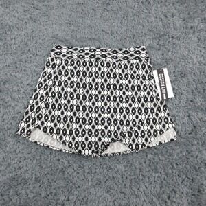 Design Lab Lord & Taylor Skort Womens Small Black Geometric Shorts 25x2* NWT